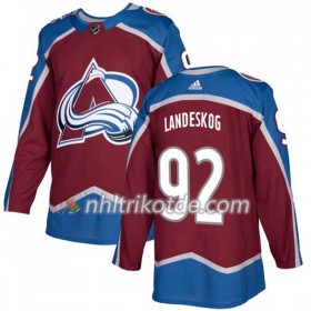 Colorado Avalanche Trikot Gabriel Landeskog 92 Adidas 2017-2018 Burgundy Rot Authentic - Herren